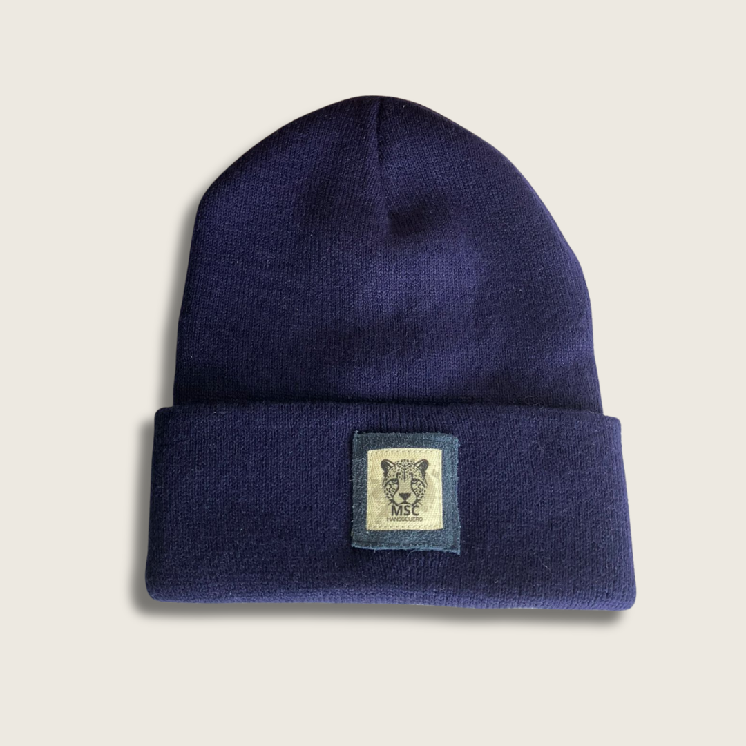 Gorro de lana azul marino