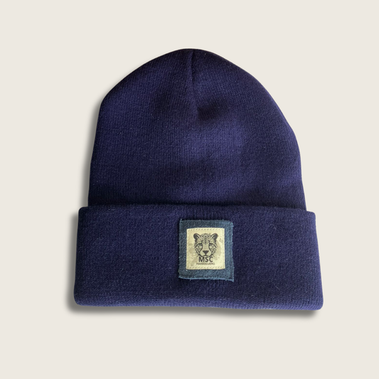 Gorro de lana azul marino