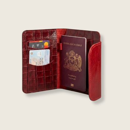 Porta pasaporte Travesía Cherry