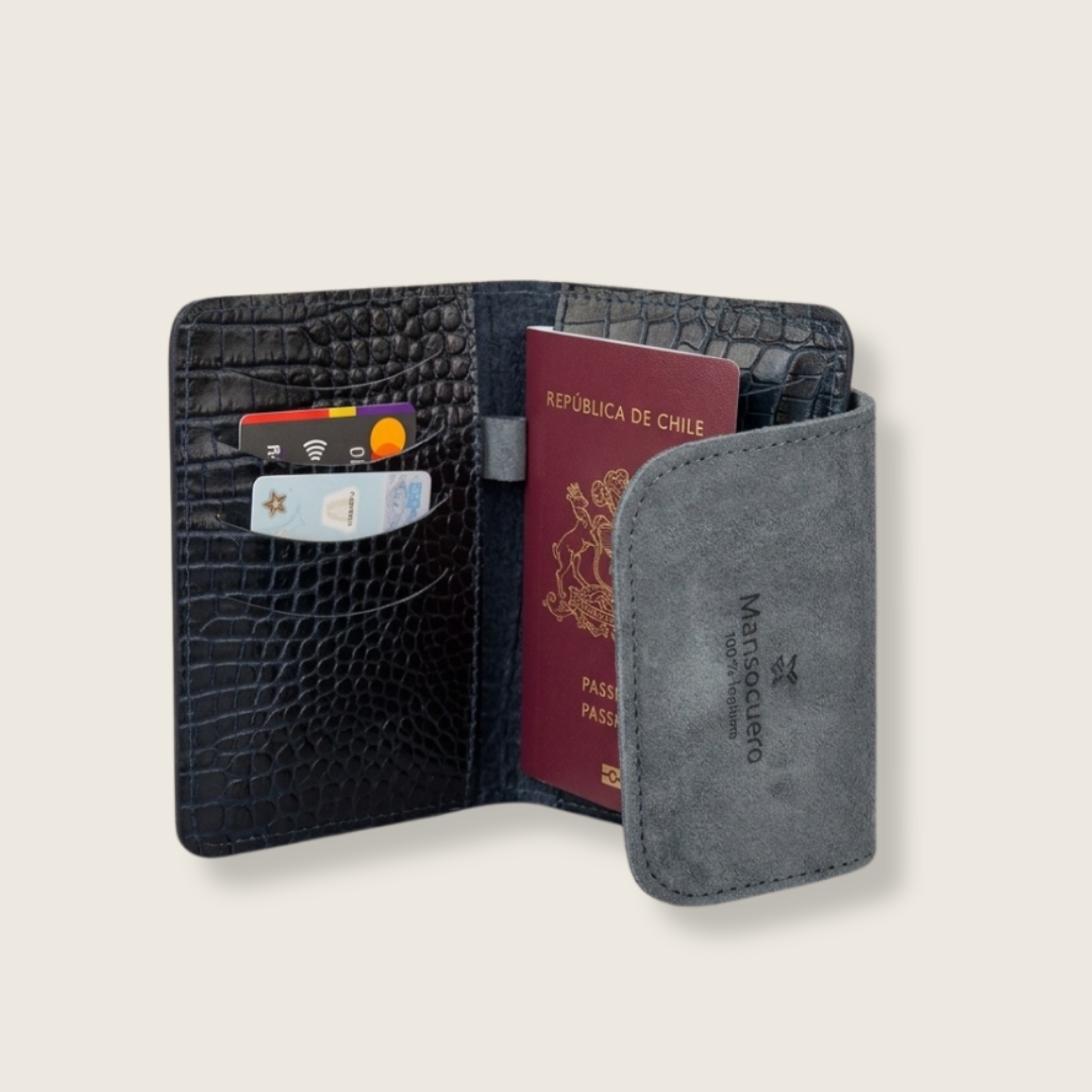 Porta Pasaporte Travesía Azúl