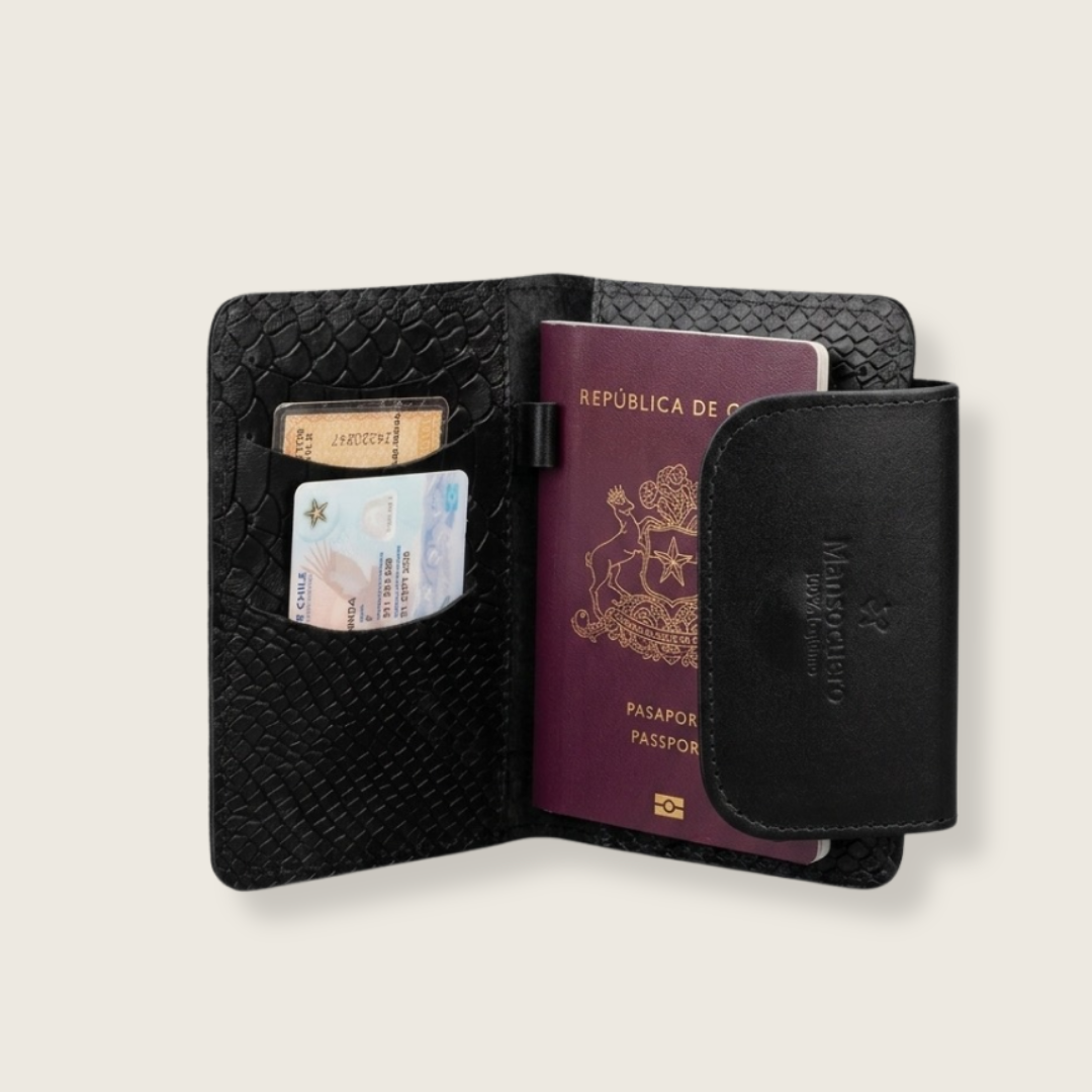 Porta Pasaporte Travesía Negro