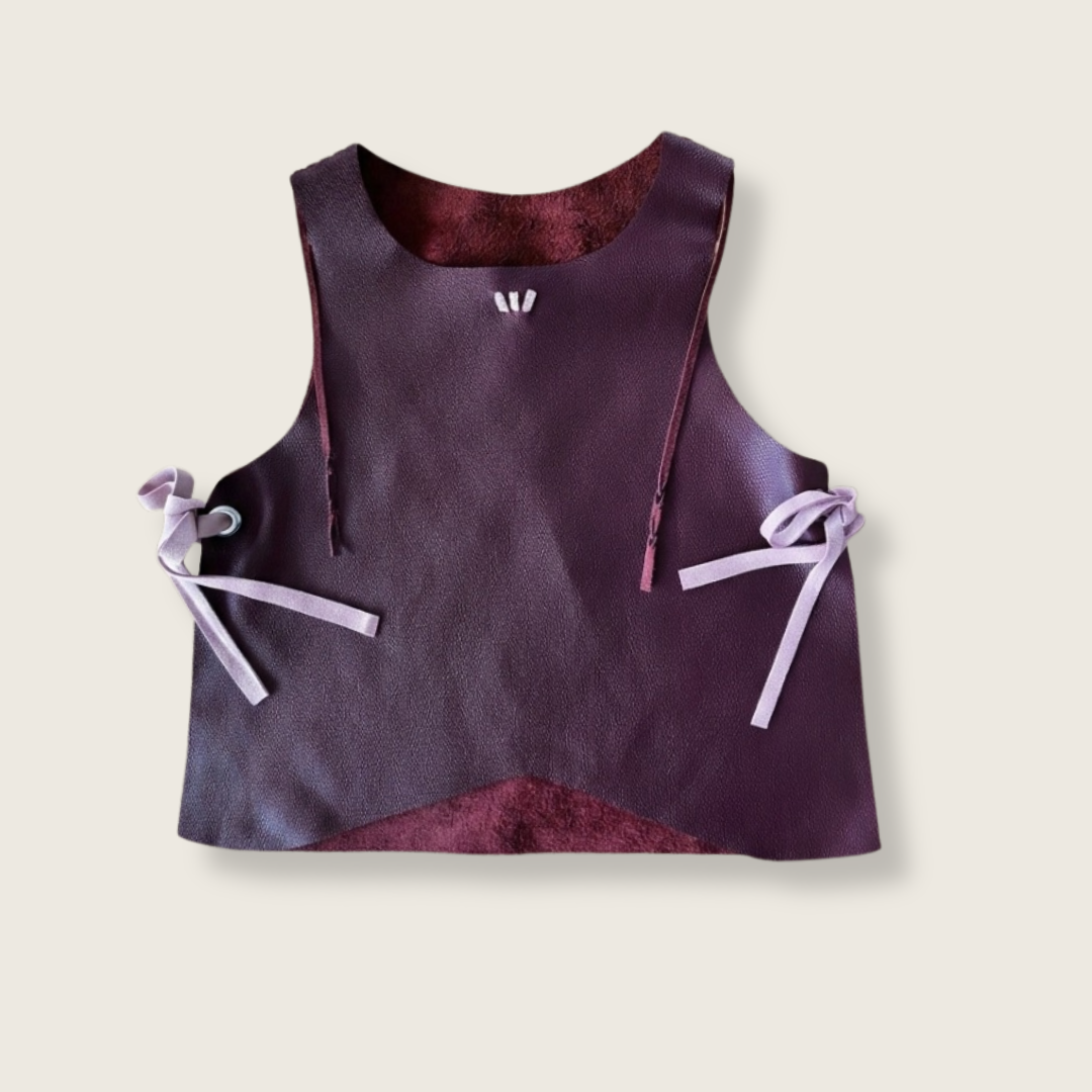 Top artesanal Nerea - cuero ajustable