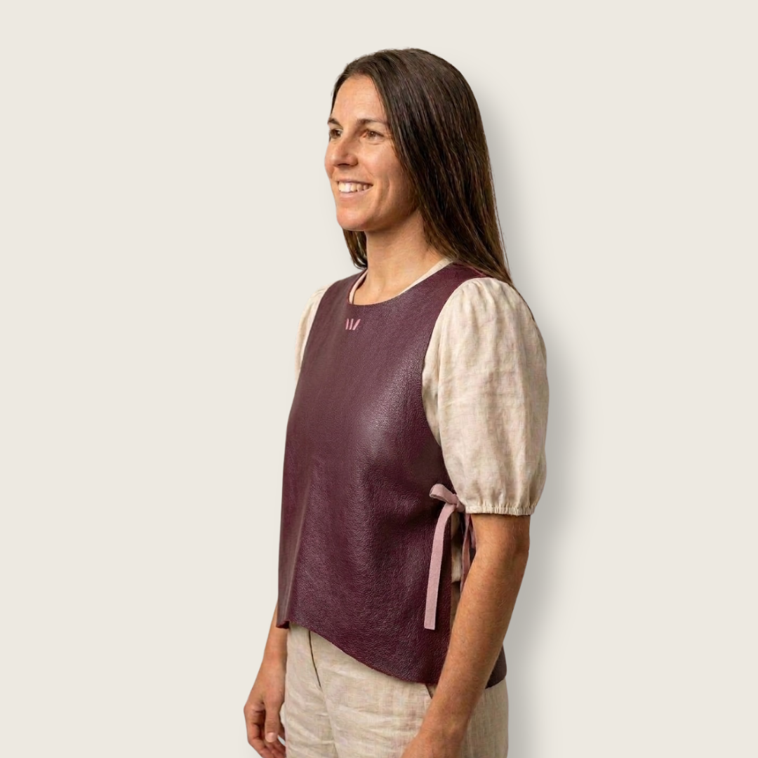 Top artesanal Nerea - cuero ajustable