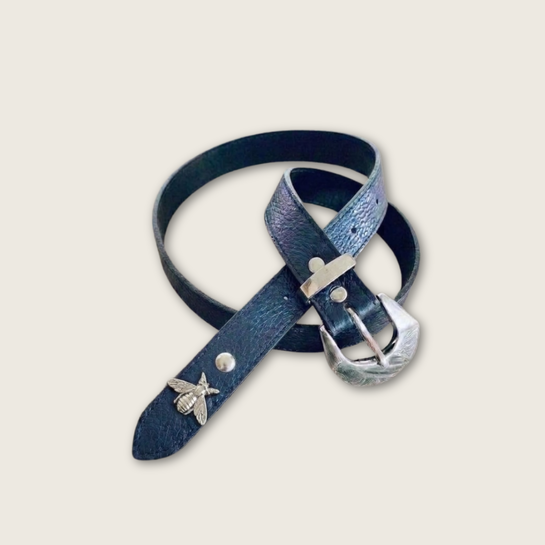 Cinturón Metalizado Azul M