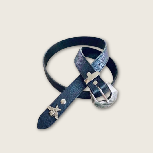 Cinturón Metalizado Azul M